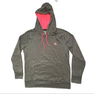 Adidas Grey pink ultimate hoodie large